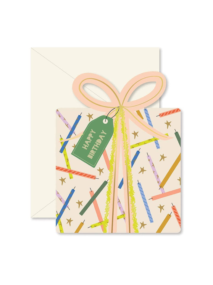 Birthday Gift Star Candles Greeting Card
