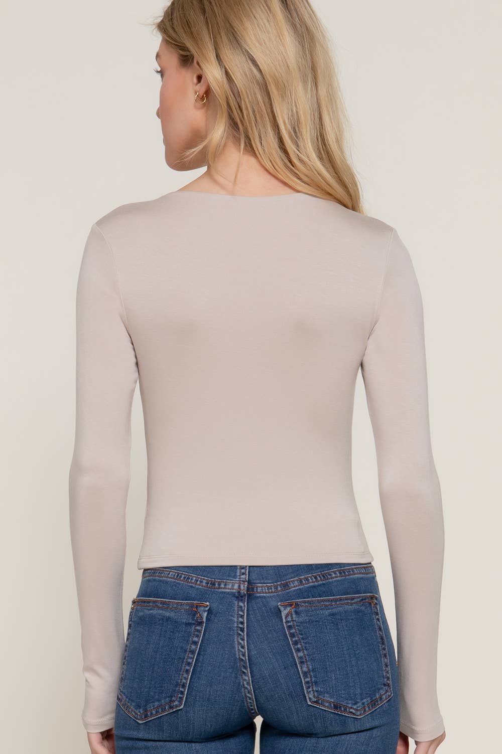 Jane Long Sleeve V-Neck Layering Top
