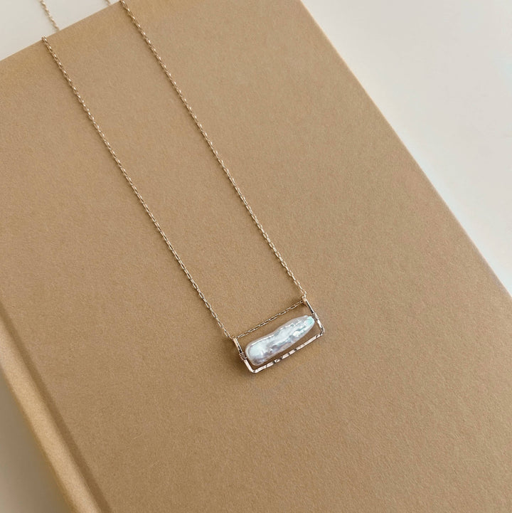 Perla Collection - Framed Biwa Pearl Necklace