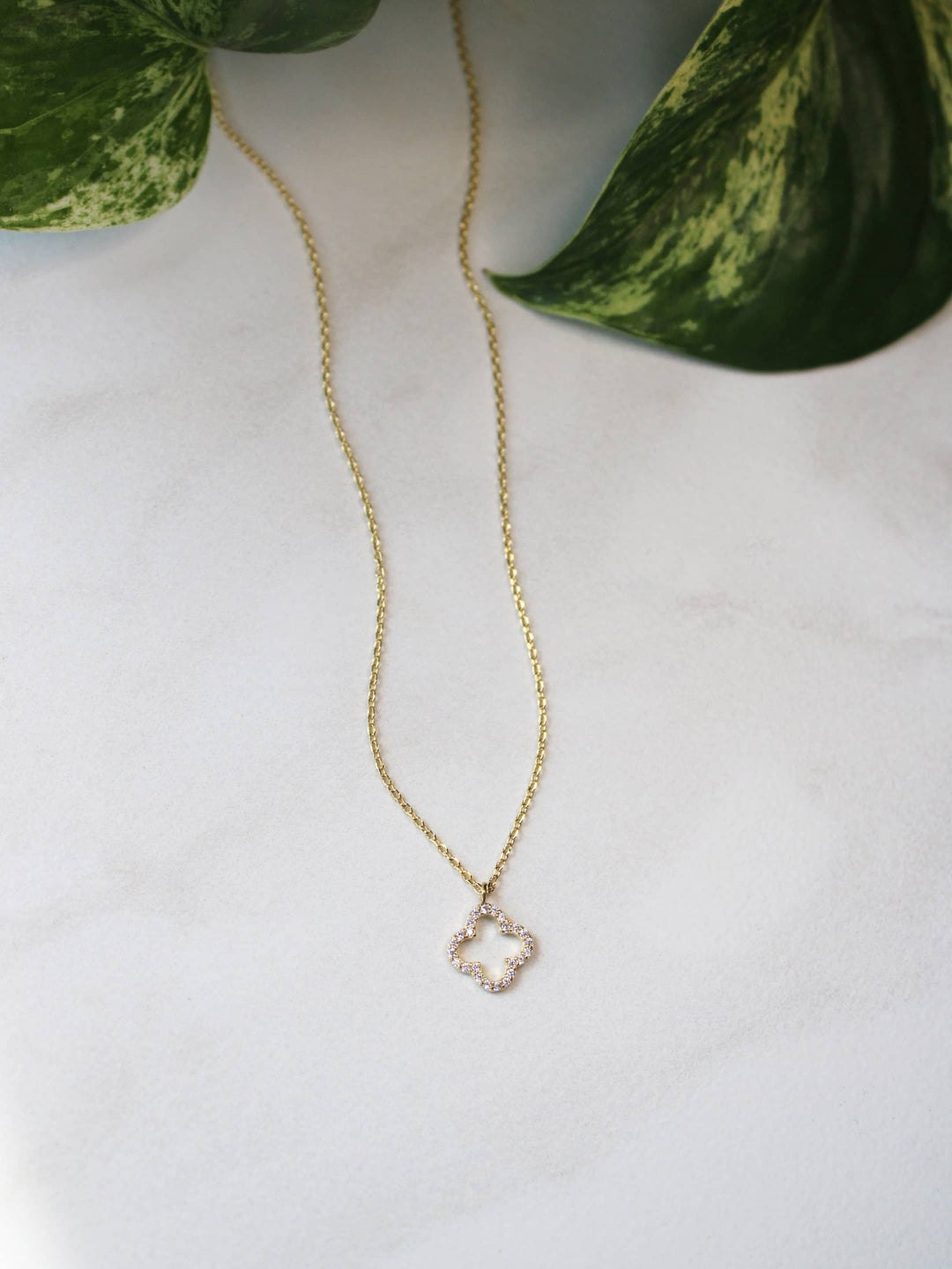 CZ Clover Necklace