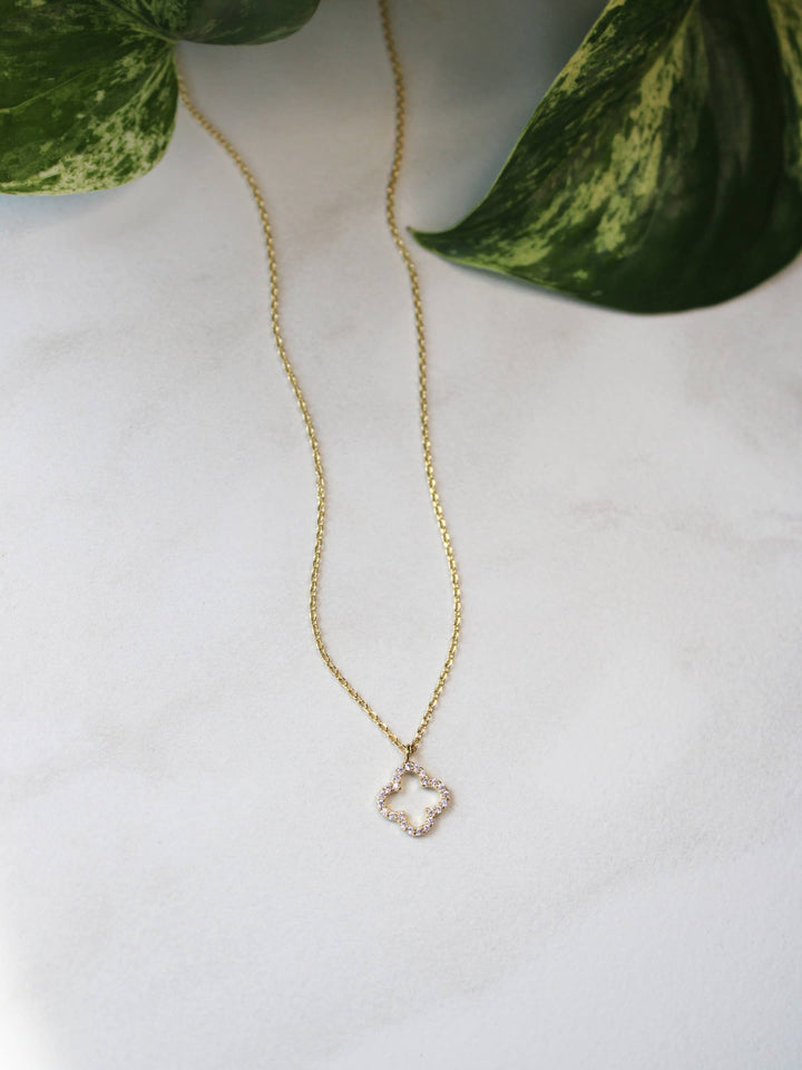 CZ Clover Necklace
