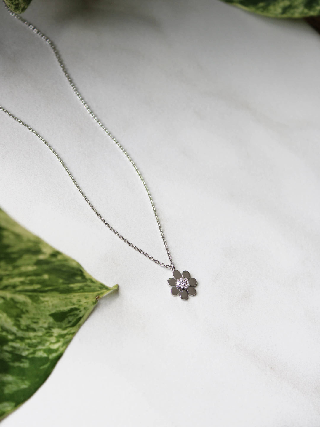 CZ Daisy Necklace