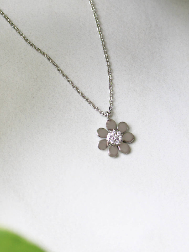 CZ Daisy Necklace