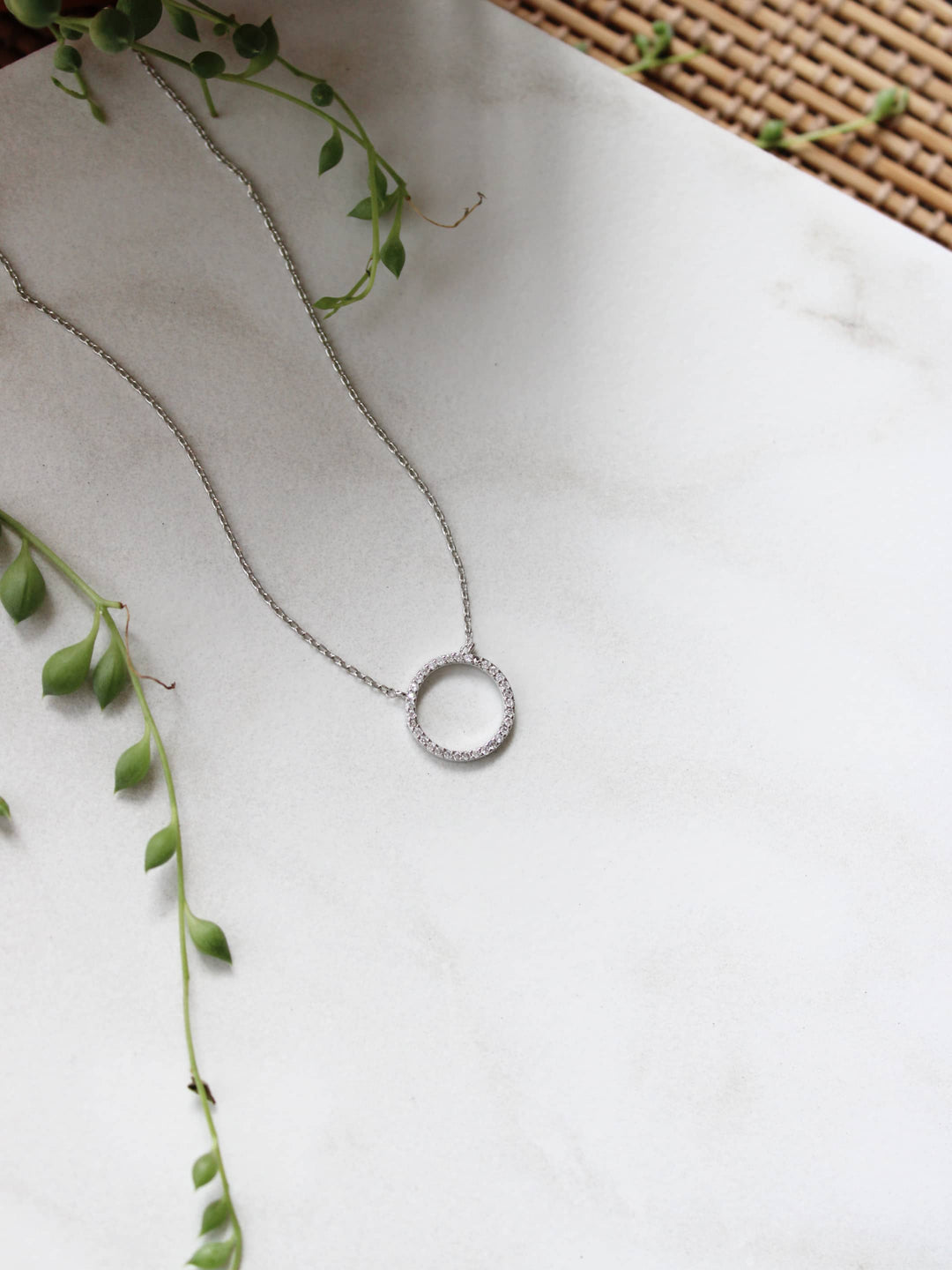 CZ Open Circle Necklace
