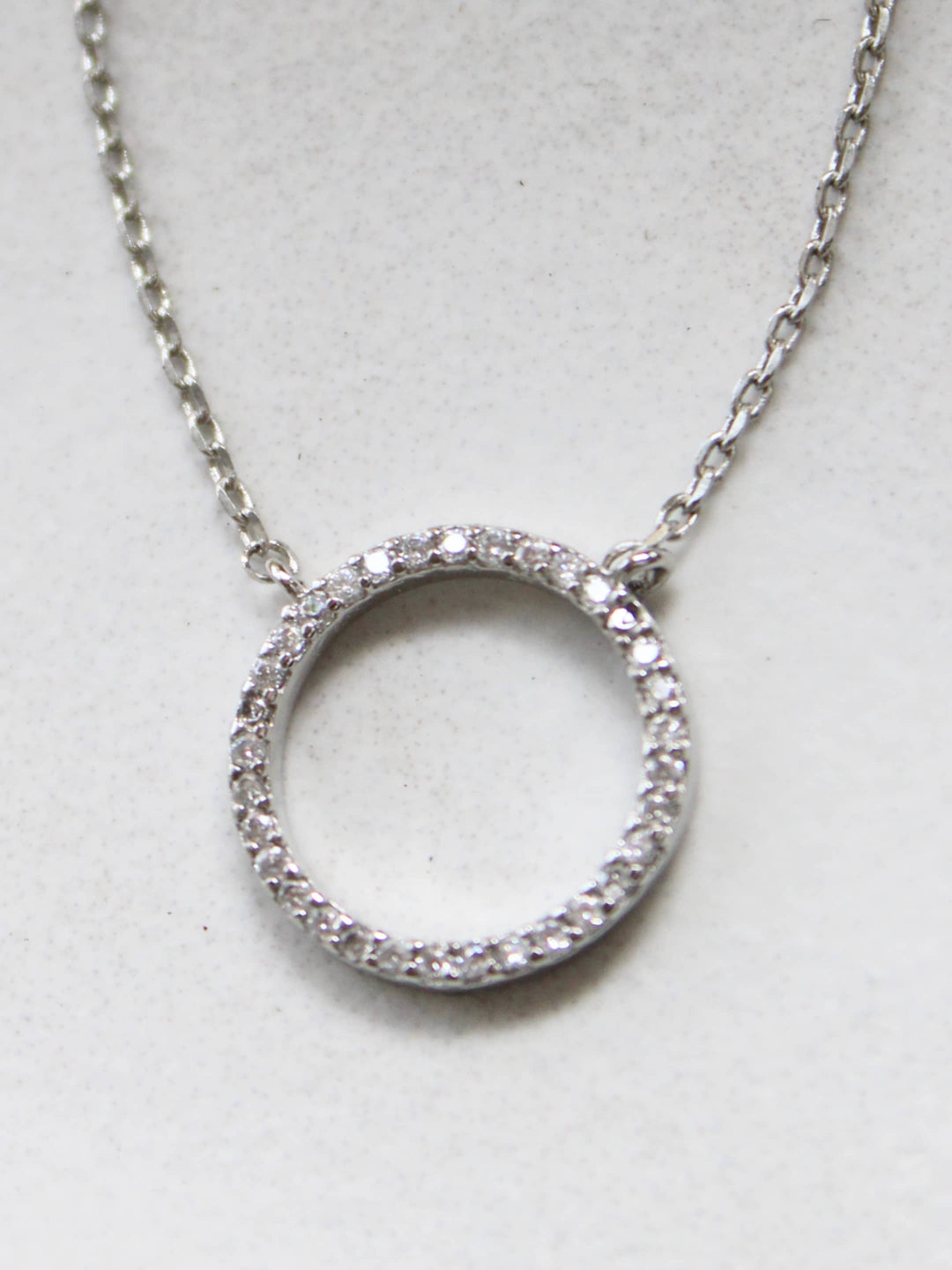 CZ Open Circle Necklace