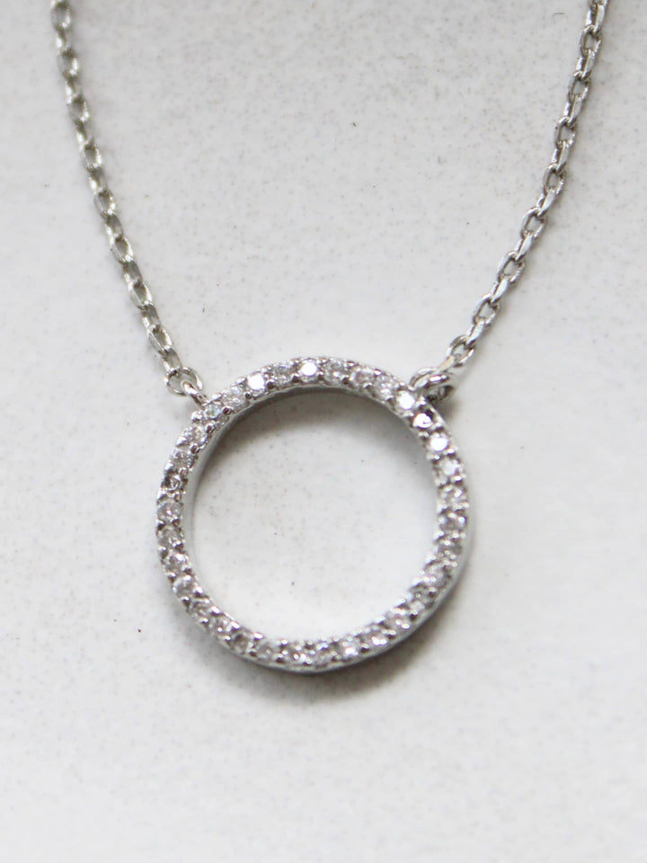 CZ Open Circle Necklace