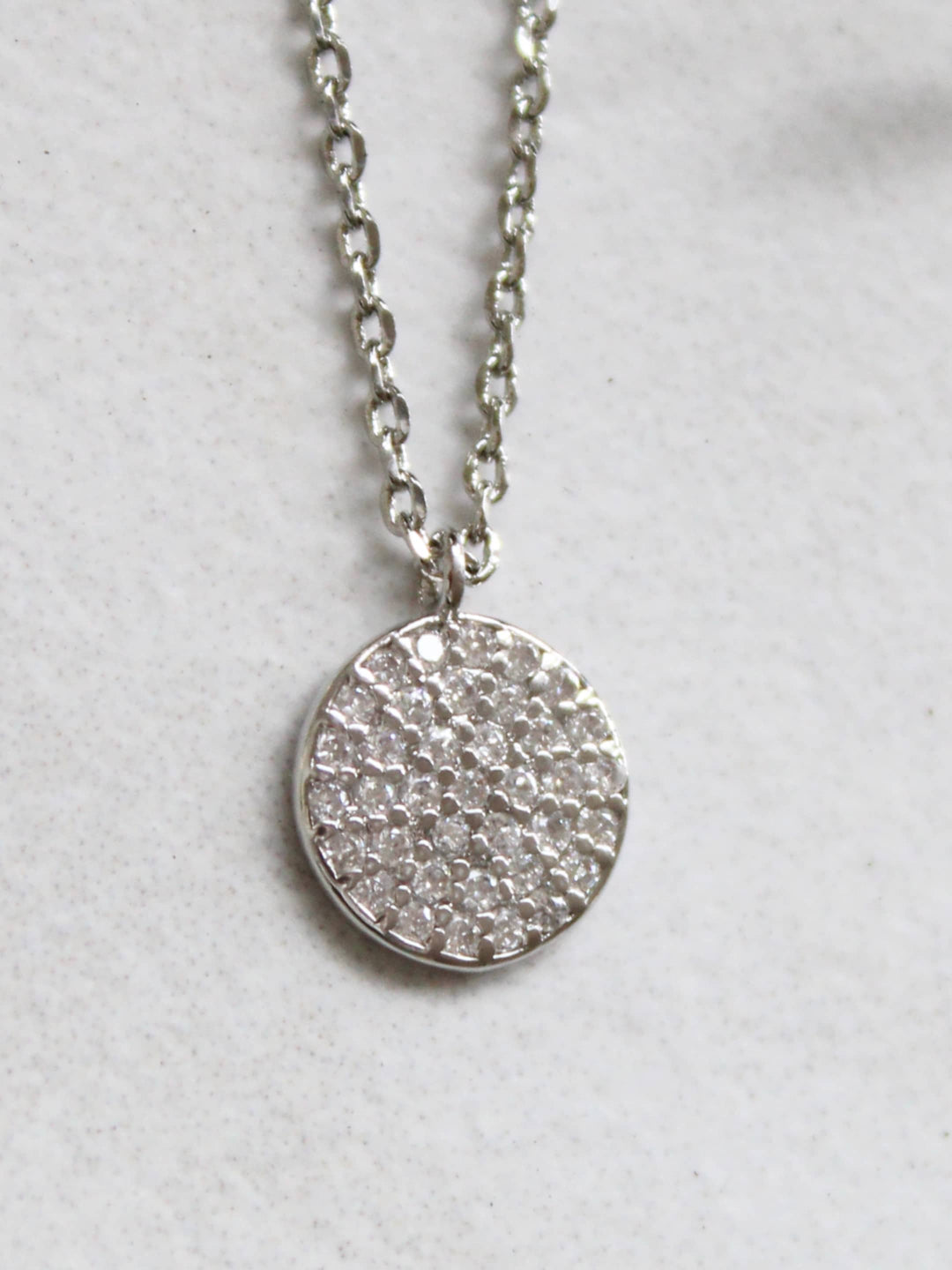 CZ Pave Circle Necklace