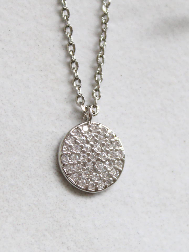 CZ Pave Circle Necklace