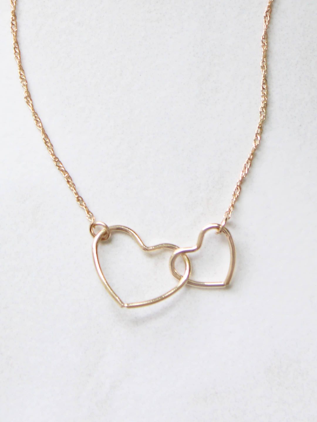 Double Linked Hearts Necklace
