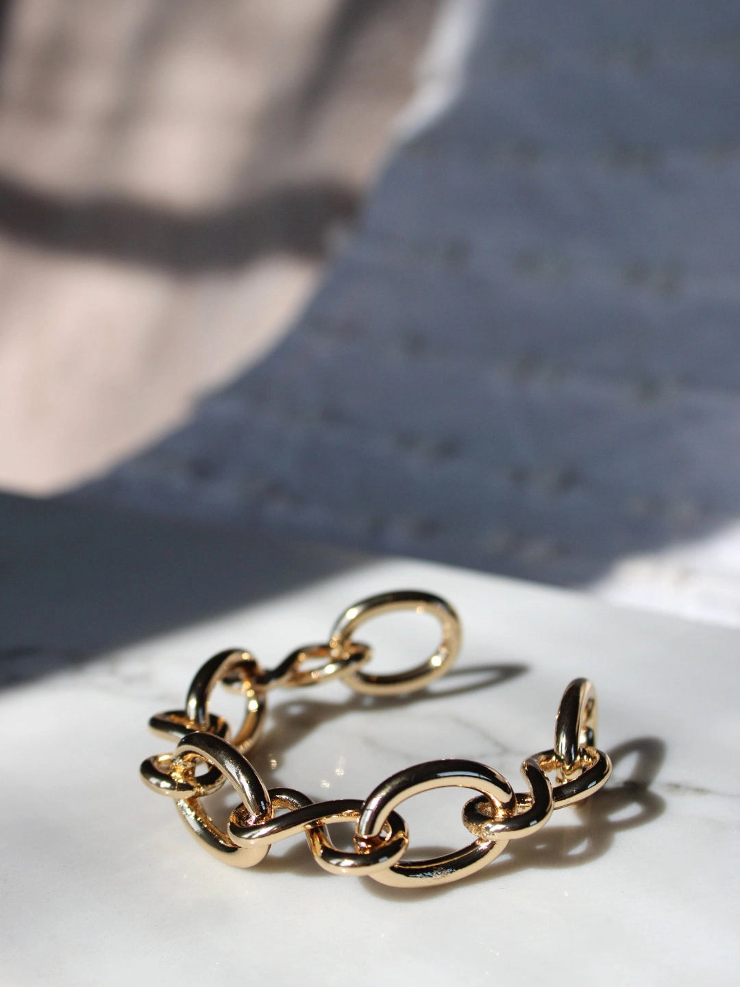Gold Twist Chain Cuff