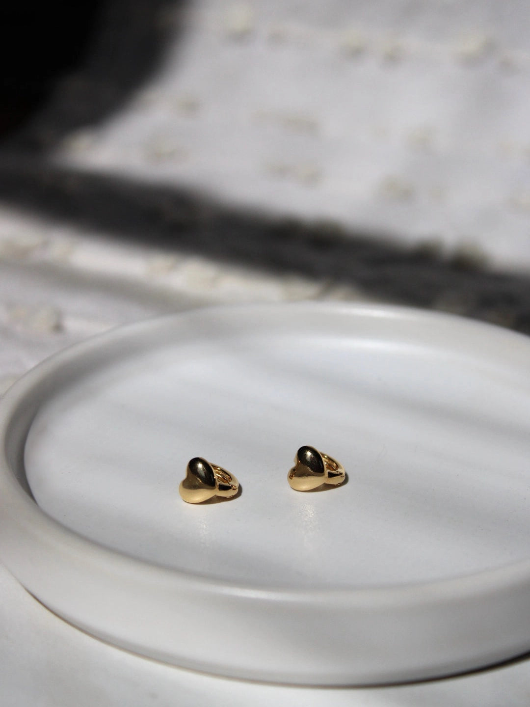 Heart Huggie Hoop Earrings