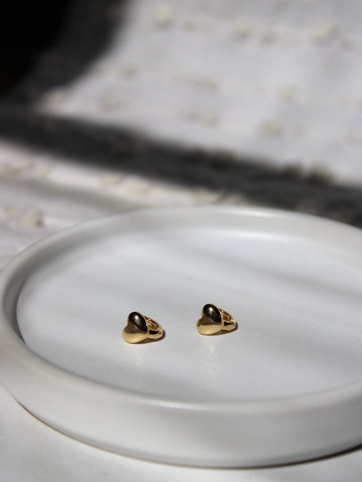 Heart Huggie Hoop Earrings