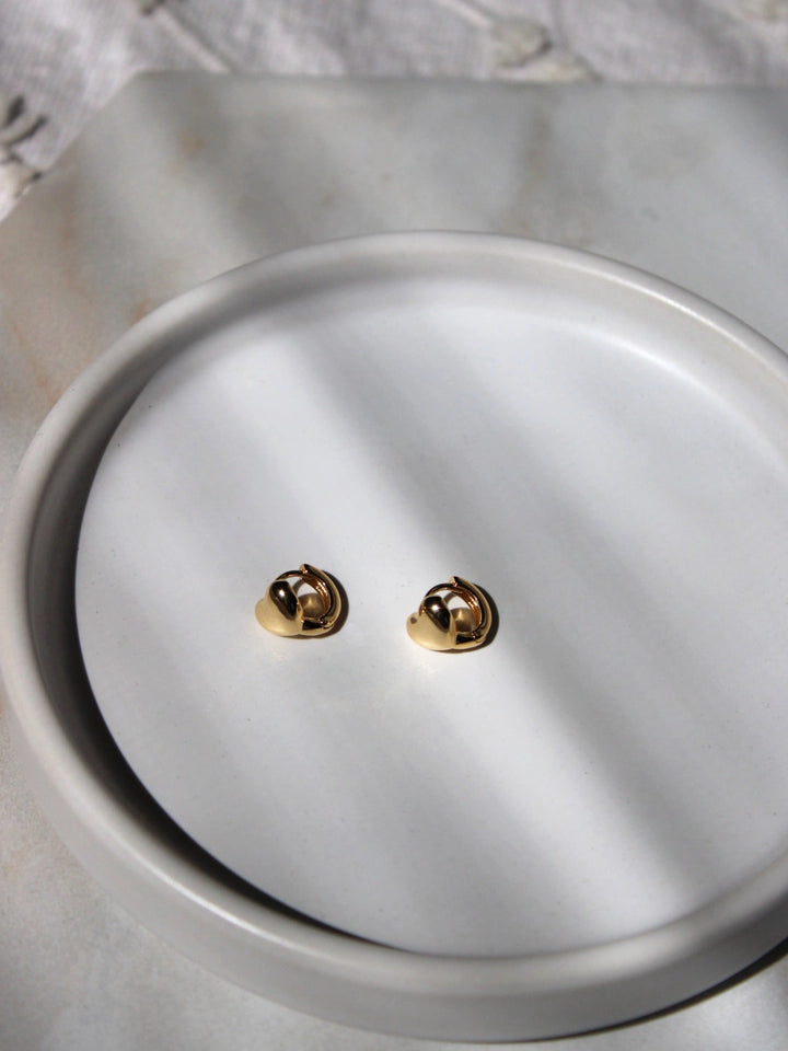 Heart Huggie Hoop Earrings