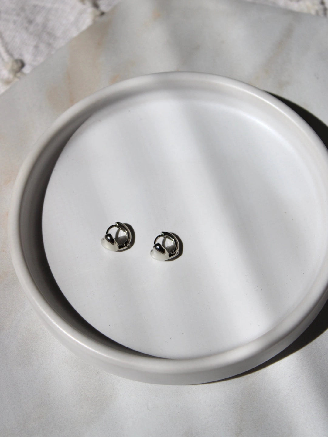 Heart Huggie Hoop Earrings