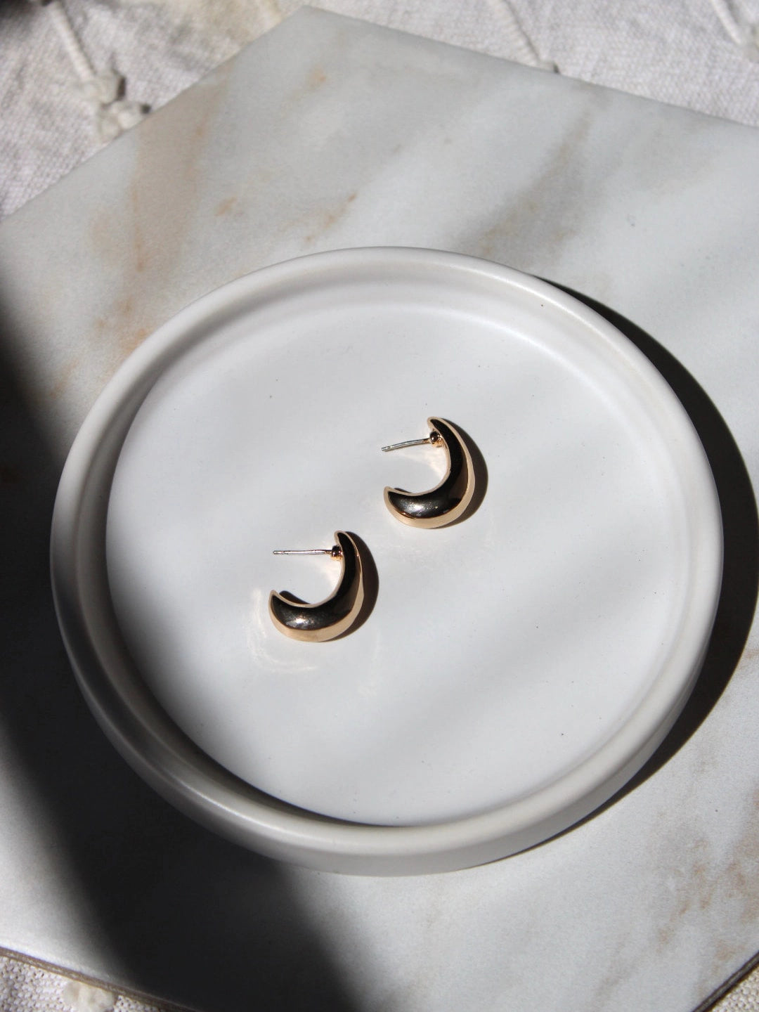 Irregular Stud Hoop Earrings