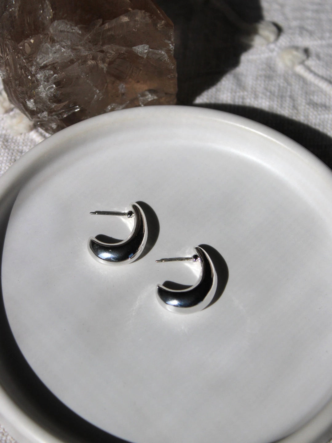 Irregular Stud Hoop Earrings