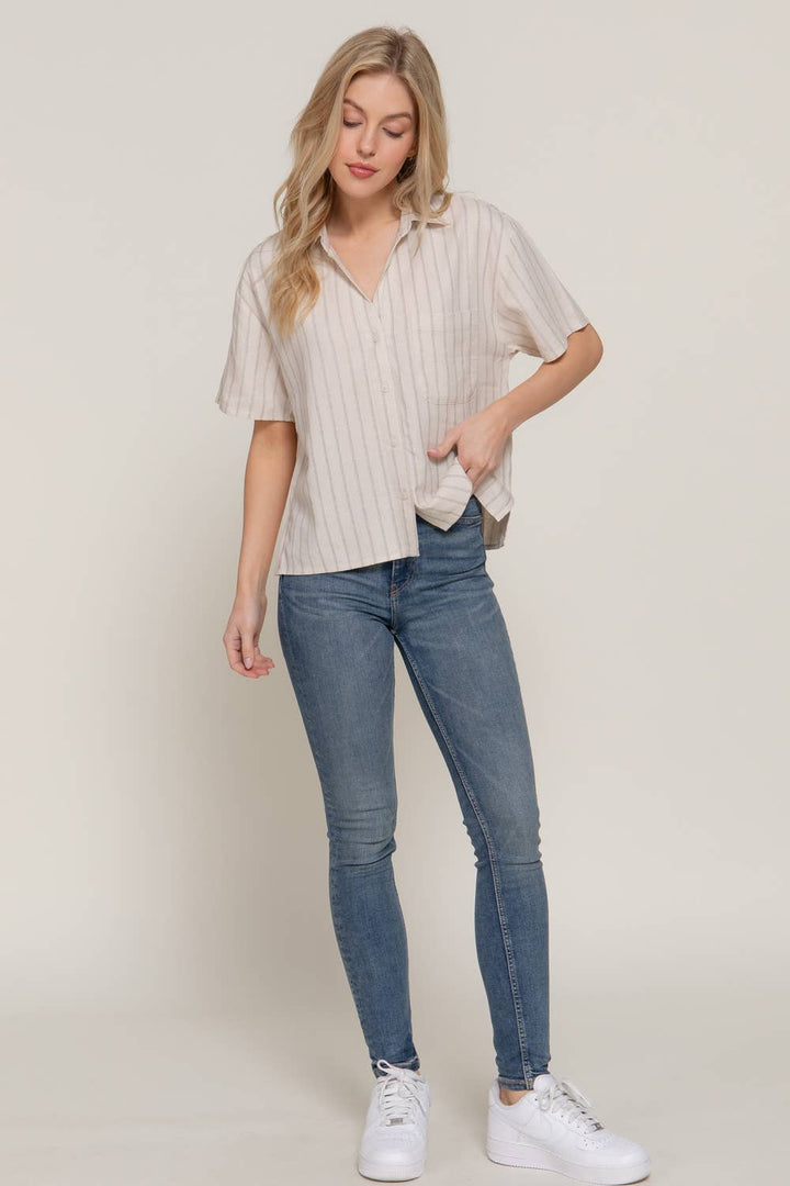Libby Short Sleeve Button Down Shirt