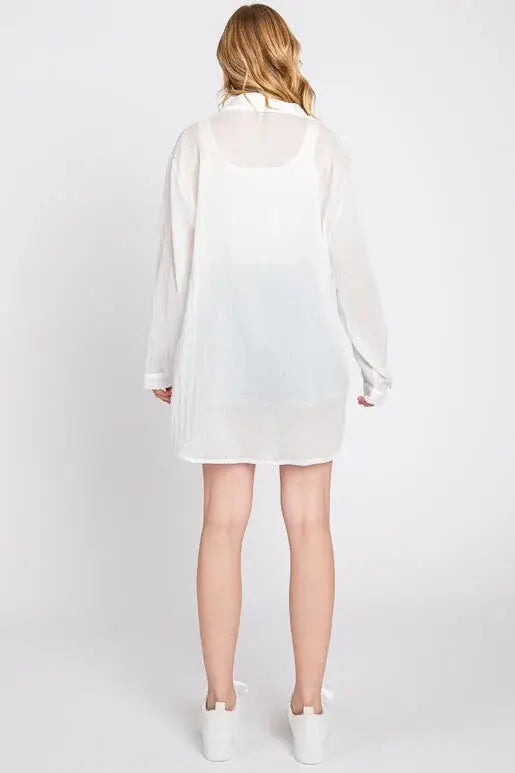 Mae Oversized Sheer Shirt