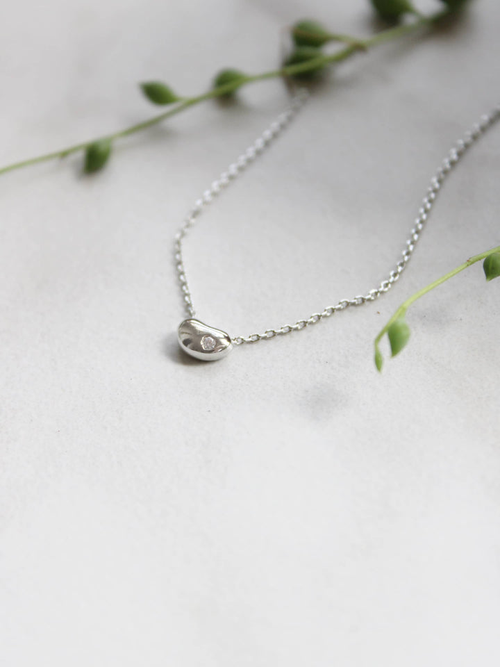 Old Money CZ Bean Necklace