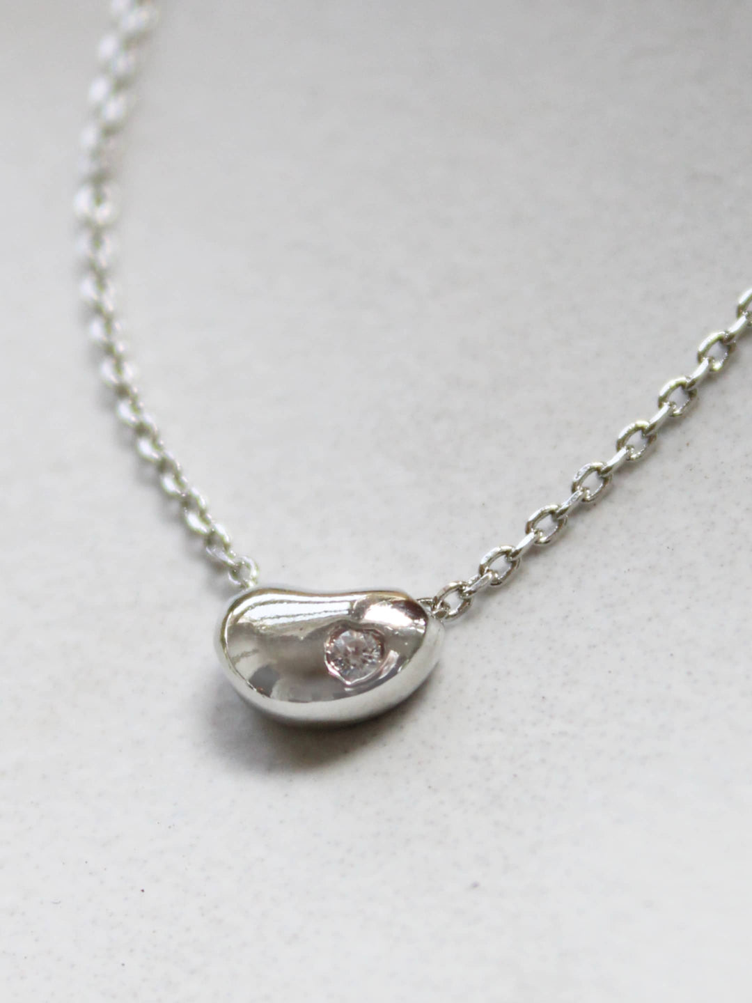 Old Money CZ Bean Necklace