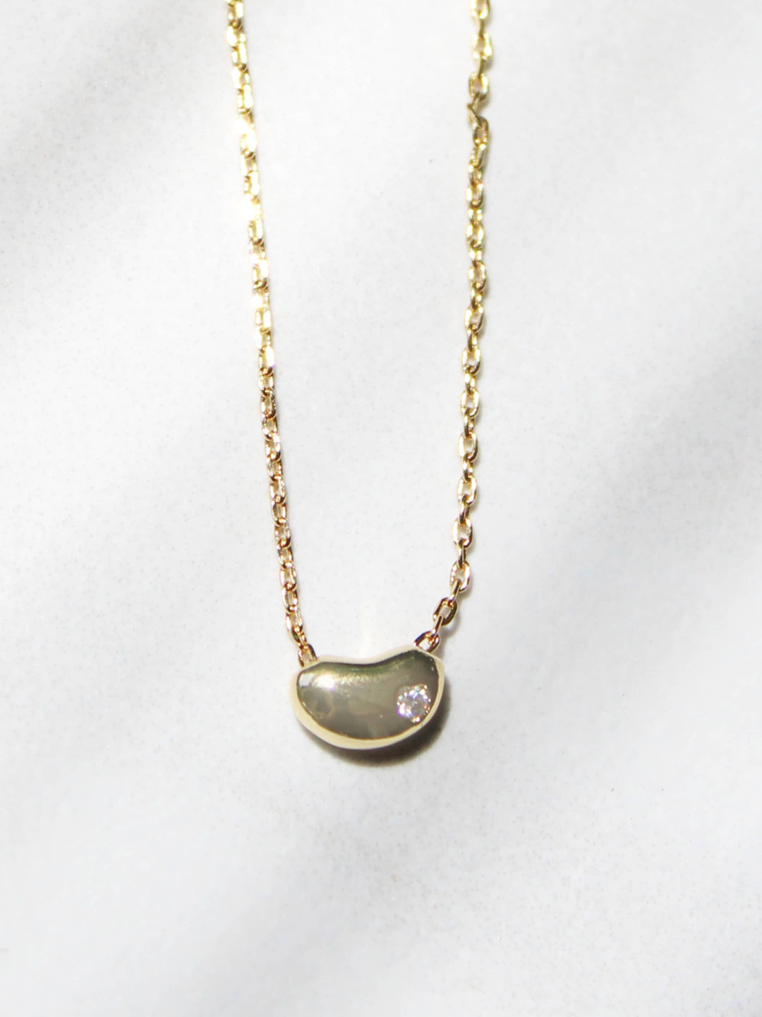 Old Money CZ Bean Necklace